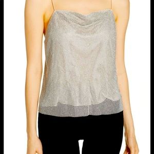 Harmon Crystal Chainmaille Camisole Alice + Olivia
